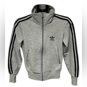 Adidas Gray with Navy  Stripes sweatshirt